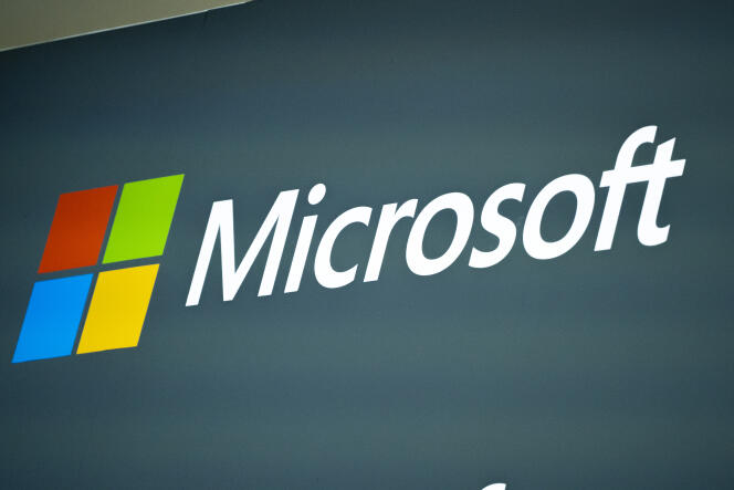 On the Microsoft stand at the Mobile World Congress in Barcelona, ​​March 2, 2023.