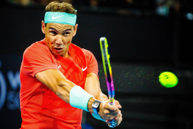 The Spaniard Rafael Nadal during a match at the tournament in Brisbane (Australia), January 2, 2024.