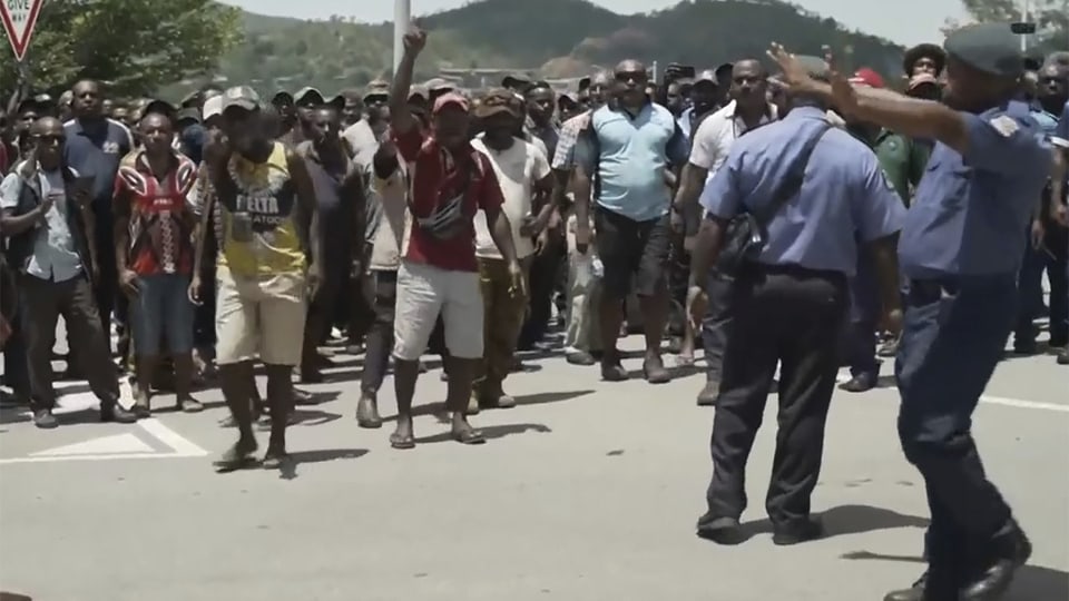Protests in Port Moresby on January 11, 2024