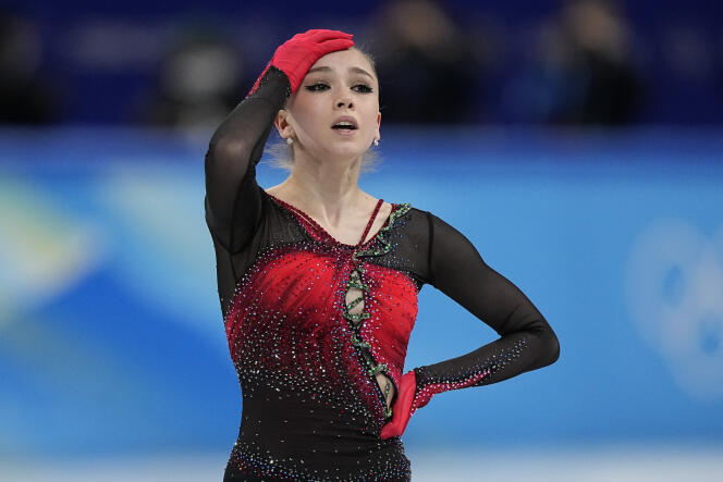 Kamila Valieva, during the Beijing Winter Olympics, February 7, 2022.