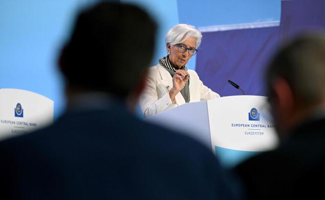 The President of the European Central Bank (ECB), Christine Lagarde, following the meeting of the ECB Governing Council, in Frankfurt am Main (western Germany), January 25, 2024. 