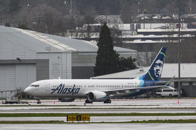 The Alaska Airlines 737 MAX 9, in Portland, January 9, 2024.