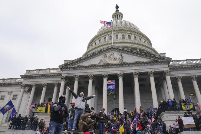 Rioters during the attack on the Capitol on January 6, 2021, in Washington. 