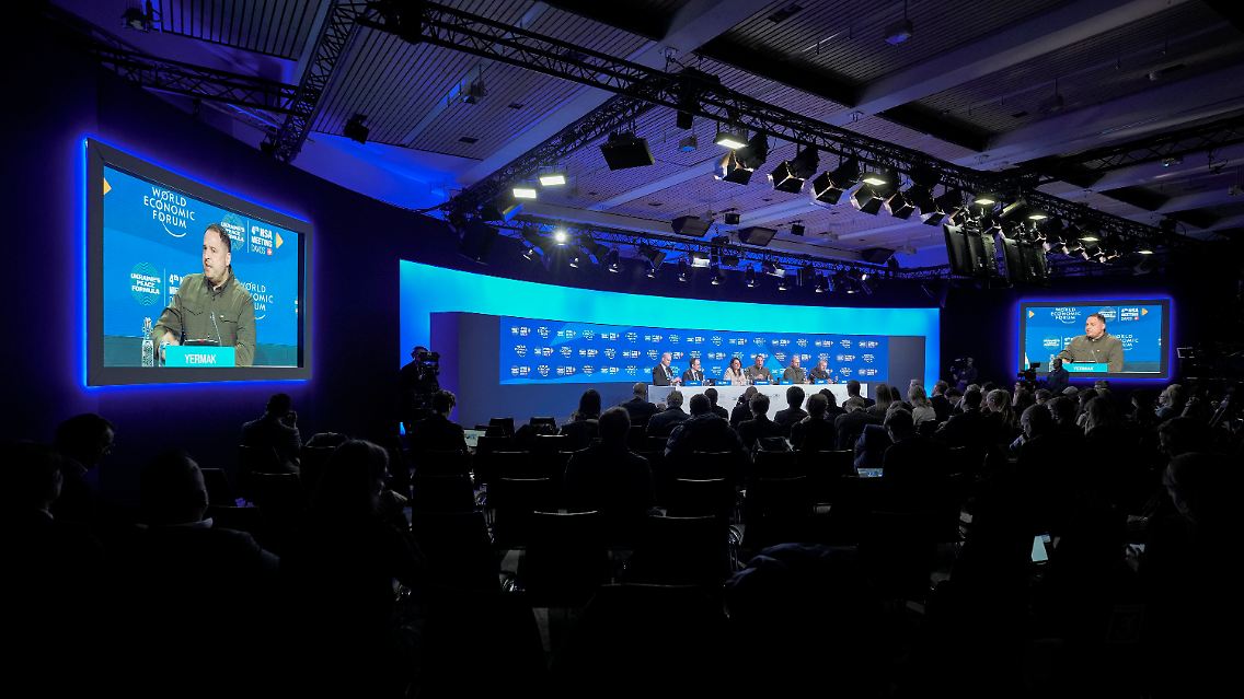 Yermak at the Ukraine conference in Davos