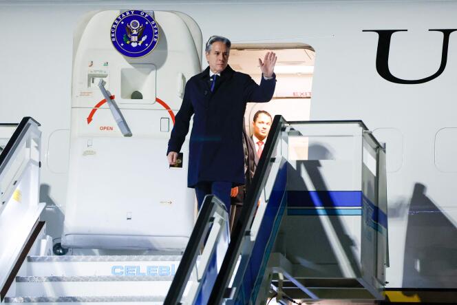 Secretary of State Antony Blinken arrives in Istanbul on January 5, 2024, the first stop on his fourth tour of the Middle East. 