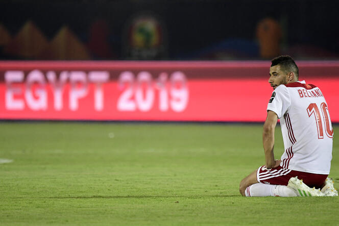 Moroccan midfielder Younès Belhanda during the match against South Africa during the 2019 African Cup of Nations (CAN) in Egypt.
