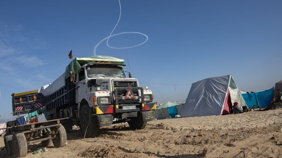 A truck in Rafah