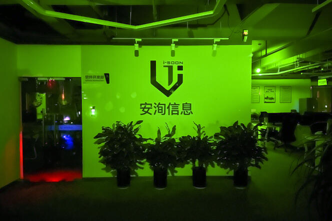The premises of the i-Soon company, in Chengdu (China), Wednesday February 21, 2024.
