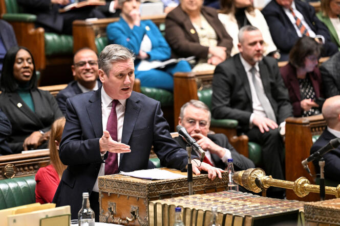 Keir Starmer, leader of the British Labor Party, in the House of Commons, London, February 7, 2024.