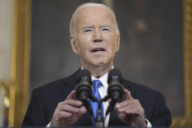 Joe Biden, at the White House, Washington, February 13, 2024.