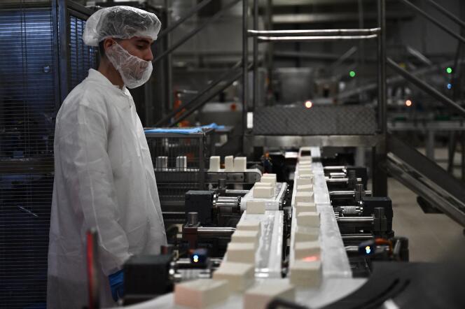 In a Galbani factory, a subsidiary of Lactalis, in Casale Cremasco, near Milan (Italy), April 18, 2023.