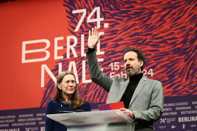 Mariette Rissenbeek, general director of the Berlinale and Carlo Chatrian, artistic director, on January 22 in Berlin, Germany, January 22, 2024.
