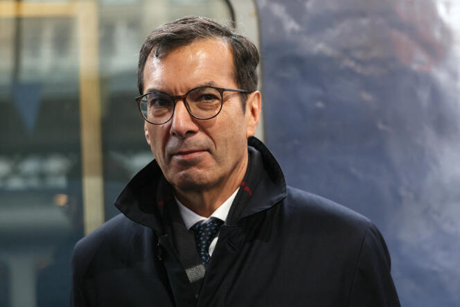Jean-Pierre Farandou, CEO of SNCF, at Gare de l'Est in Paris, December 12, 2023.