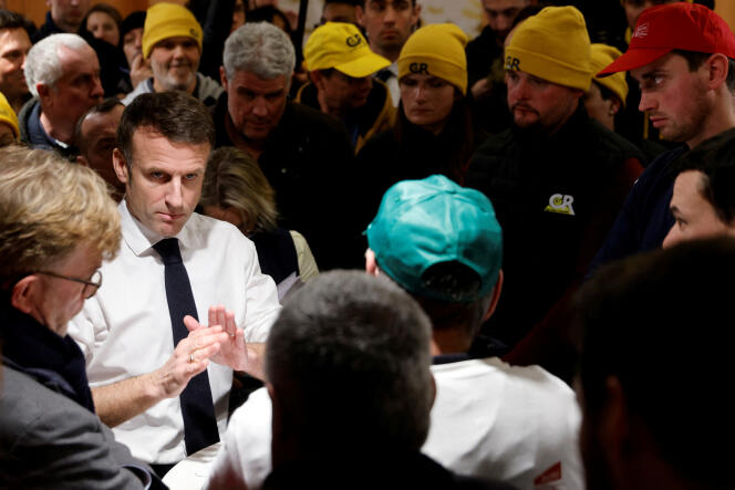 Emmanuel Macron at the Agricultural Show, in Paris, February 24, 2024.
