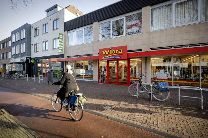 In front of a Wibra store, in De Bilt, the Netherlands, in December 2020.