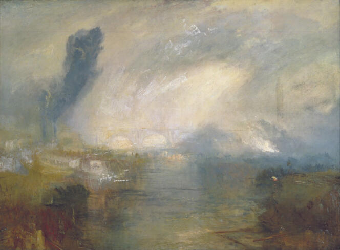 “The Thames Above Waterloo Bridge”, circa 1830-1835, oil on canvas, William Turner, visible at the Tate Britain, London.