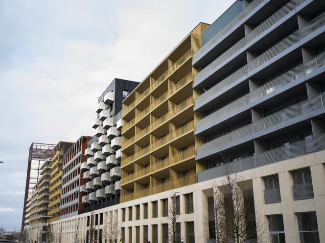 Buildings of the Olympic village in Saint-Denis (Seine-Saint-Denis), January 25, 2024.