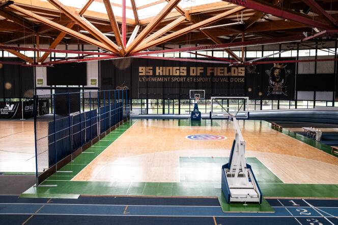 The Luc-Abalo sports complex, a sub-part of Athletica, is made up of two large basketball and handball courts, a retractable ring for combat sports, an athletics track and a gym. bodybuilding.  In Eaubonne, September 25, 2023.
