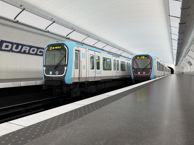 Future design of metro trains ordered by IDFM for the Paris metro.  Images provided by IDFM.