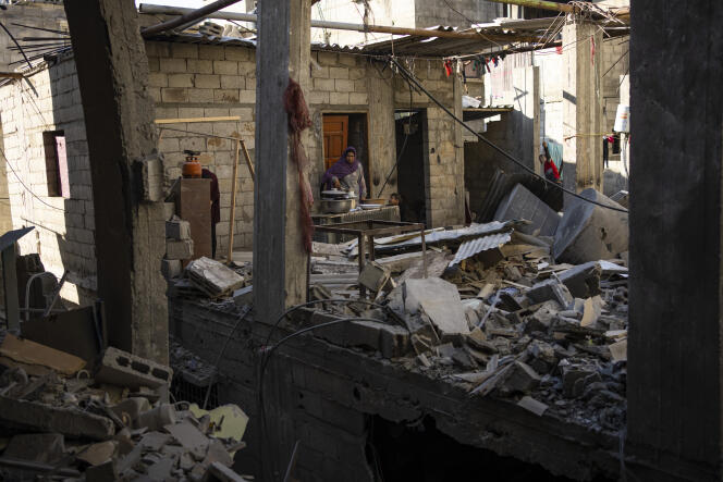 Homes destroyed by an Israeli bombardment in Rafah, in the south of the Gaza Strip, Thursday February 8, 2024.