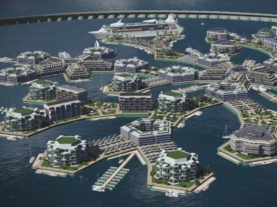 Visualization of a floating city