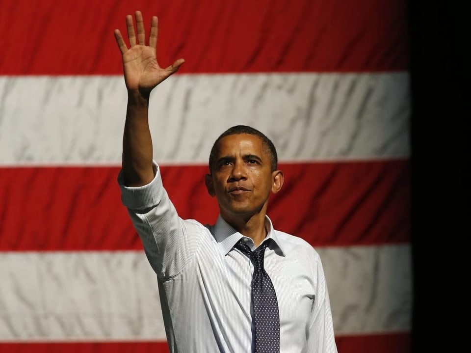 Obama bei einem Wahlkampfauftritt 2008.