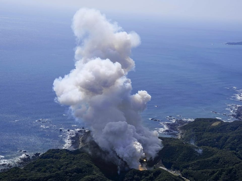 A rocket explodes in Japan.