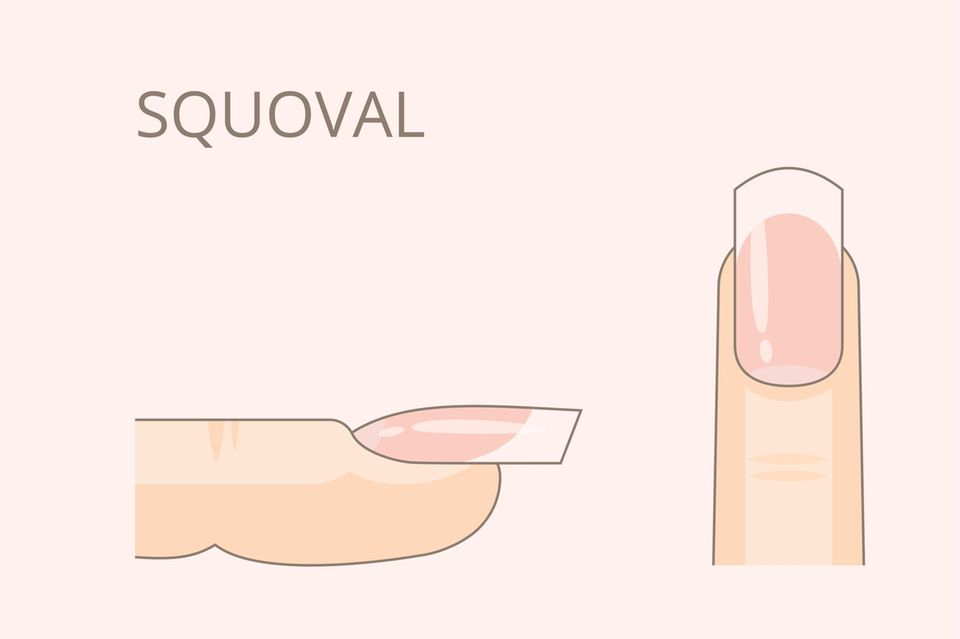 Nail shapes: Squoval