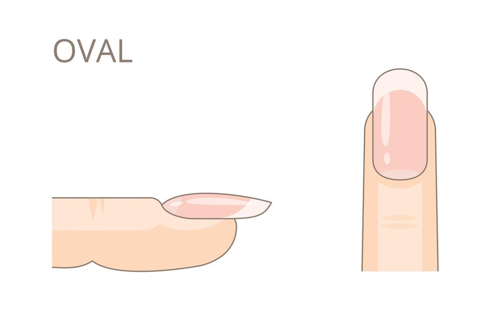 Nail shapes: Oval
