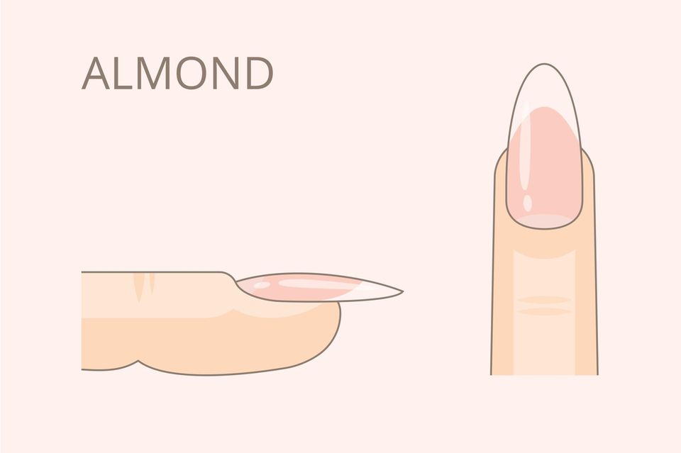 Nail shapes: almond