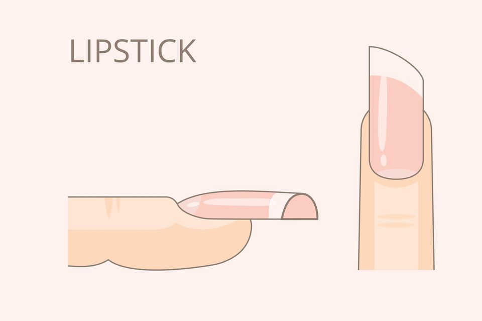 Nail shapes: lipstick