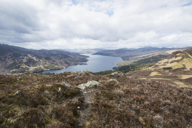 Loch Katrine seen from the summit of Ben A'an in the Trossachs (Scotland).
