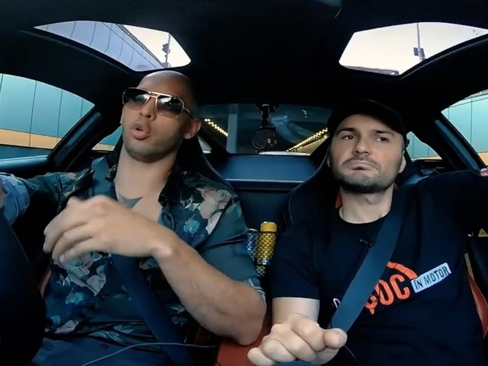 Two men in a car