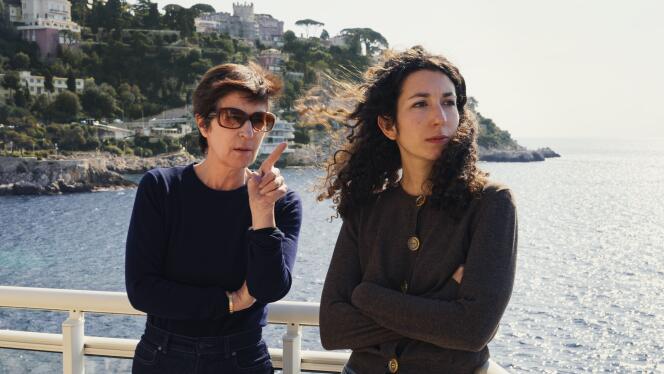 Christine Angot and her daughter, Léonore Chastagner, in “Une famille”, the writer's film.