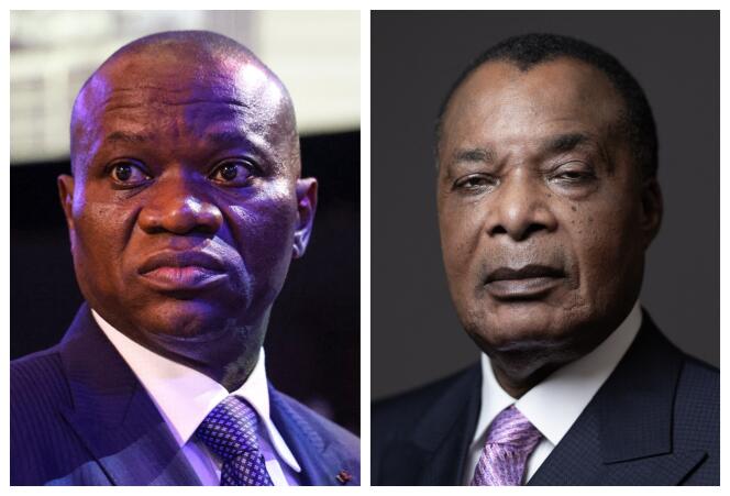On the left, the Gabonese transitional president, Brice Oligui Nguema.  On the right, the Congolese president, Denis Sassou Nguesso.
