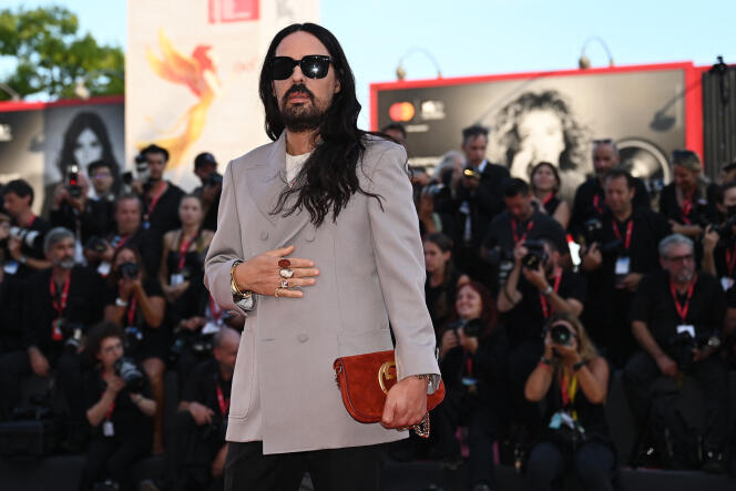 Italian fashion designer and creative director of Gucci, Alessandro Michele arrives on September 5, 2022 for the screening of the film “Don't Worry Darling” presented out of competition as part of the 79th Venice International Film Festival. 