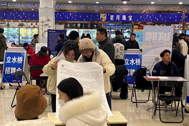 During a job fair in Beijing, February 23, 2024.
