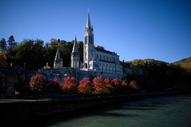 The sanctuary of Notre-Dame de Lourdes (Hautes-Pyrénées), in November 2023.