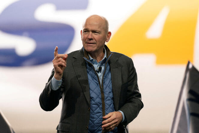 Boeing CEO Dave Calhoun in Everett, Washington, January 31, 2023.