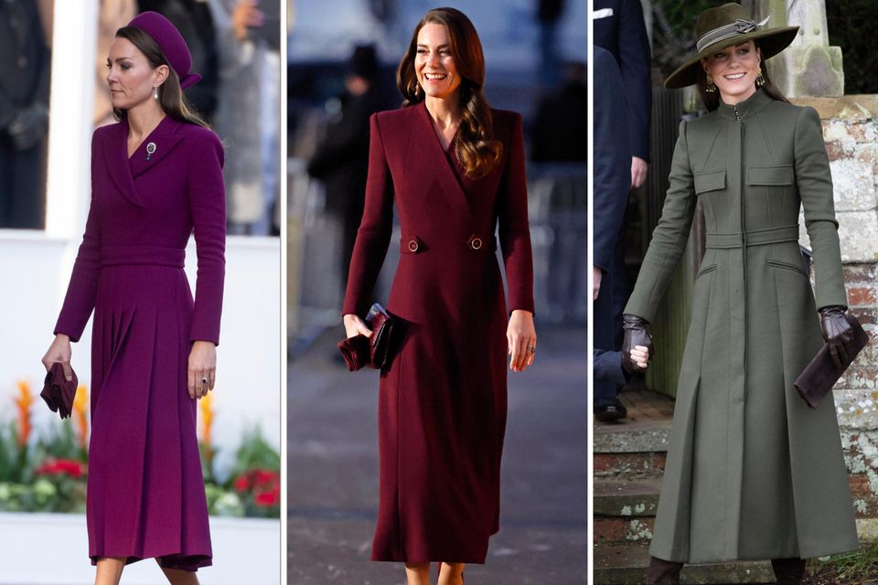 Catherine, Princess of Wales loves fitted midi coats. 