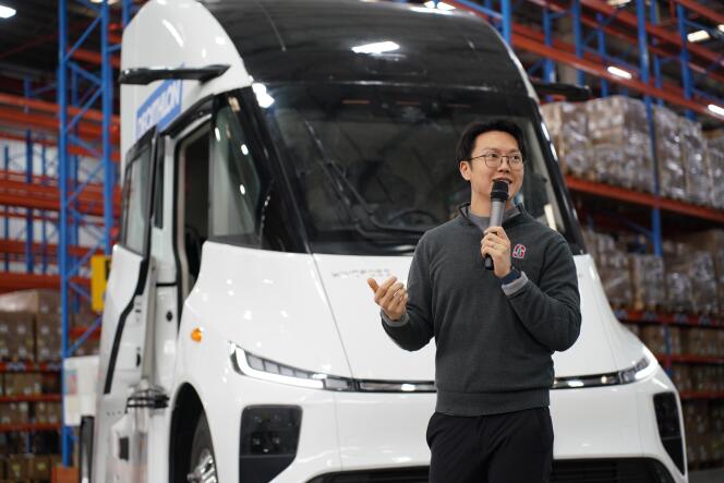 Wen Han, the founder, chairman and CEO of Windrose, during a joint event with Decathlon, in Guangzhou, China, December 2023.