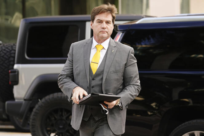 Craig Wright, November 16, 2021 in Miami (United States).  This Australian computer scientist, entrepreneur and inventor claimed to be the man behind the pseudonym Satoshi Nakamoto, the false identity under which bitcoin was created in 2008.