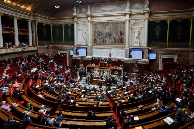 The hemicycle of the National Assembly, in Paris, July 18, 2023. 