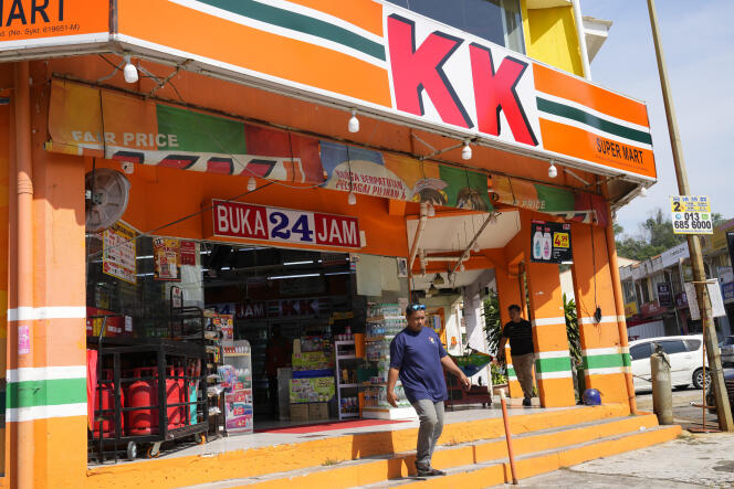 A KK Super Mart convenience store, in the Puchong district, on the outskirts of Kuala Lumpur (Malaysia), March 26, 2024. 