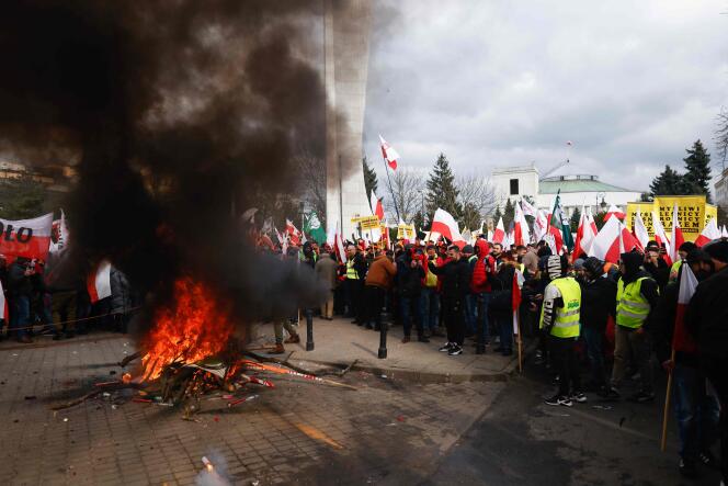 Demonstration of Polish farmers in Warsaw, Wednesday March 6, 2024. 
