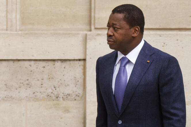 Togolese President Faure Gnassingbé in Paris in April 2021. 