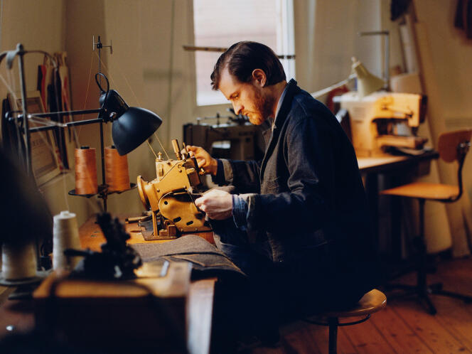 Jean Laumet, in his workshop, in Lille, February 14, 2024.