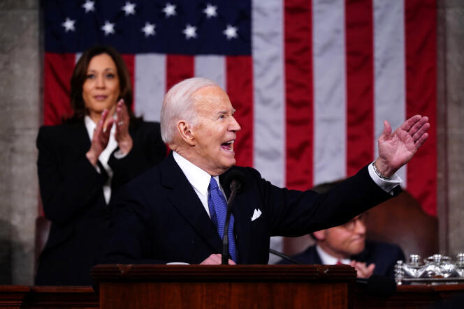 Joe Biden delivers his State of the Union address to Congress in Washington on March 7, 2024. 