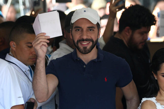 President Nayib Bukele during municipal elections in the capital, San Salvador, on March 3, 2024.