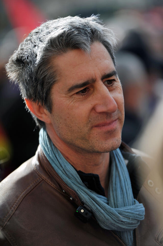 François Ruffin, during a demonstration for International Women's Rights Day, in Paris, March 8, 2024.